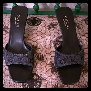 Gucci Kitten Heel Slip-on Slides